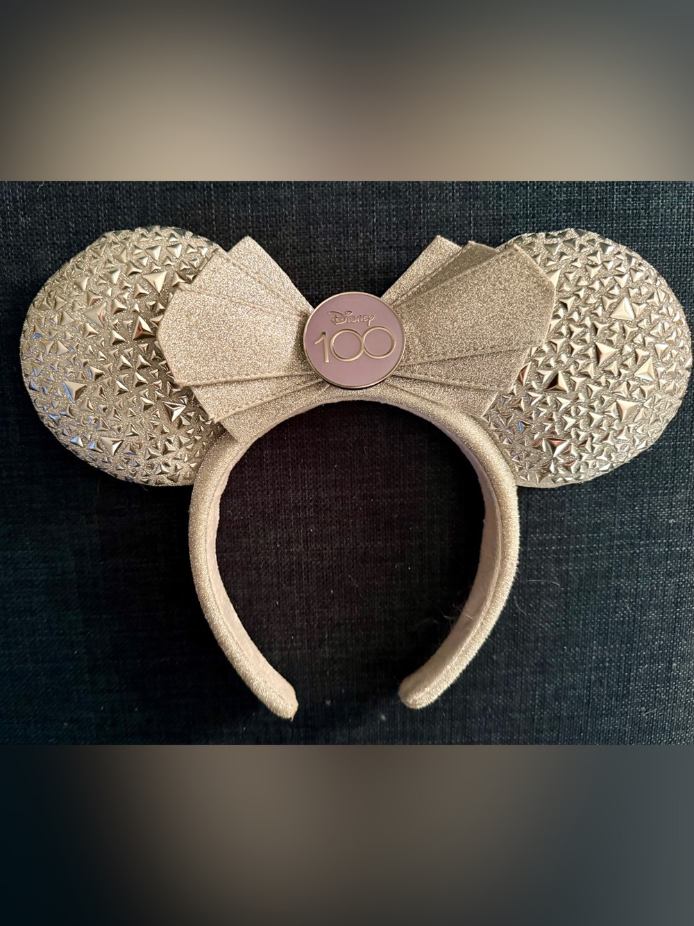Disney Silver 100th Anniversary Minnie Ears Headband (Cast Member)
